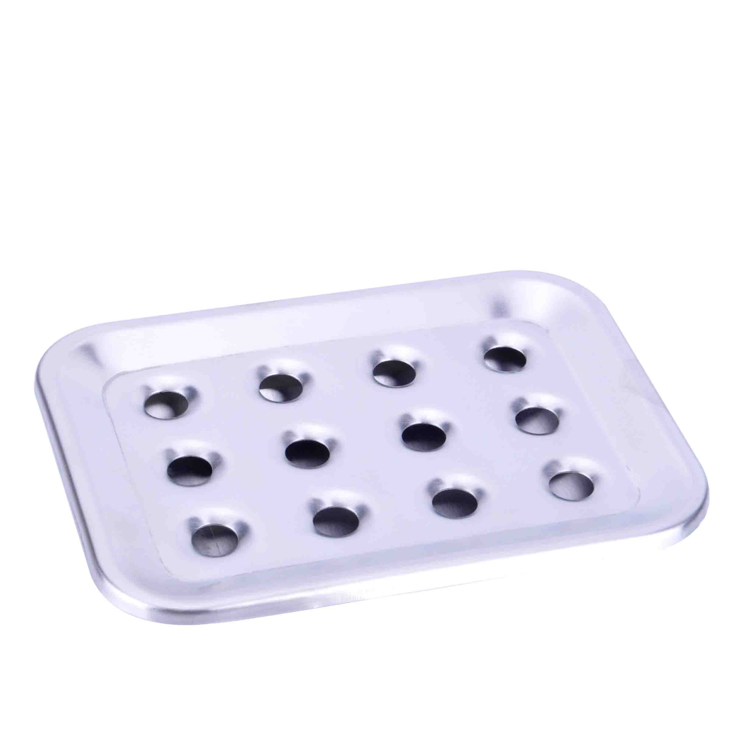 歐式加厚不銹鋼雙層香皂肥皂盒12孔瀝水時尚創意衛生間衛浴用品 1