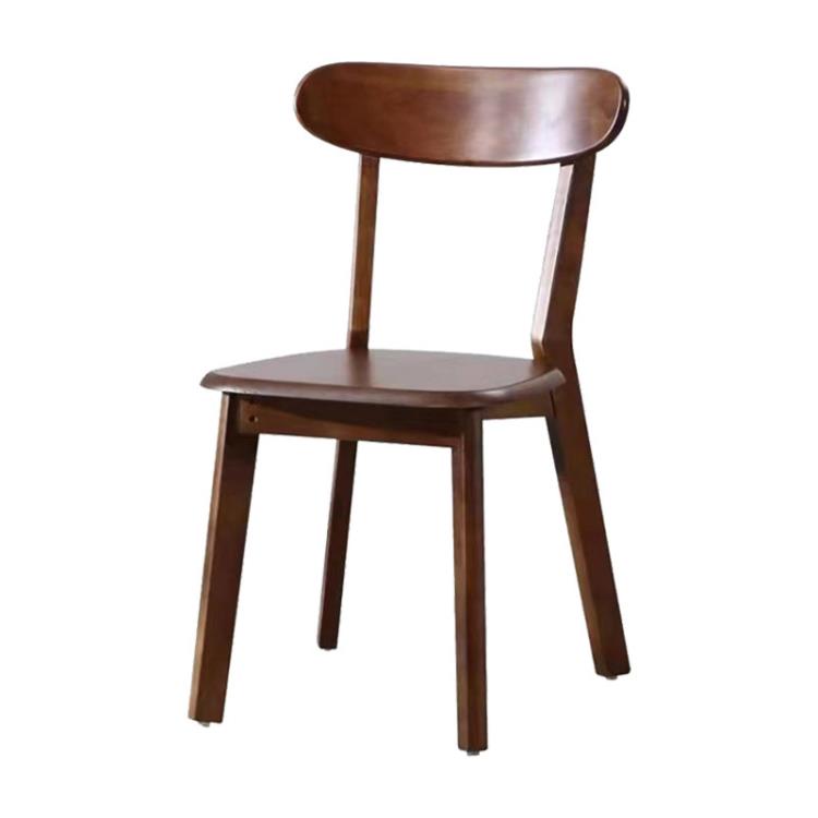實木椅子實木靠背椅北歐路易斯胡桃簡約飯店咖啡廳設計家用書桌餐桌椅 全館免運