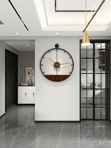 表客廳掛鐘簡約現代時鐘掛墻極簡風家用時尚輕奢北歐裝飾網紅鐘表