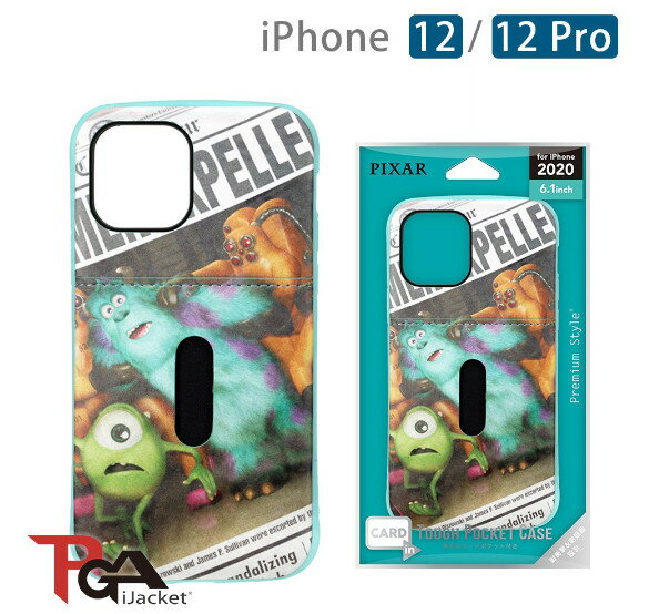 PGA-iJacket iPhone 12/12 Pro 6.1吋 迪士尼 軍規口袋插卡 雙料殼-怪獸大學