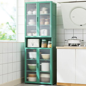 餐邊櫃子簡易廚房櫥櫃家用組合多功能靠墻碗櫃收納餐具櫃儲物櫃子-快速出貨