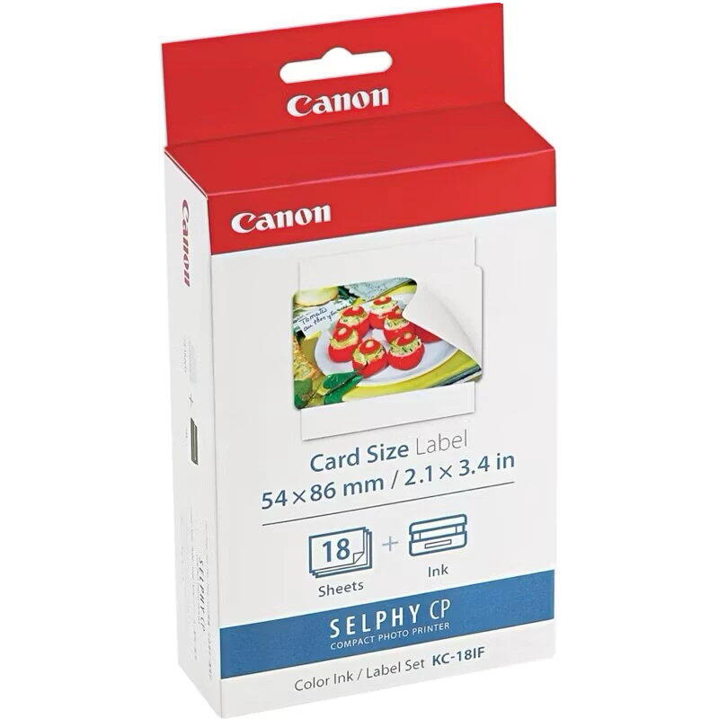 Canon 印相機專用 KC-18IF (2x3 名片大小 貼紙式印相紙 18張入) 印相紙【中壢-水世界】 1