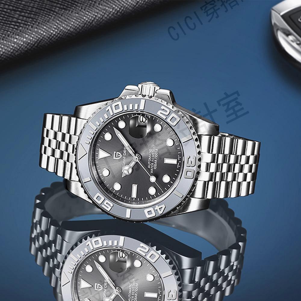 【100% 官方】2023 新款 PAGANI DESIGN 頂級品牌自動機械男士手錶藍寶石不銹鋼男士優雅大氣風格【亞德機械五金家居】 2