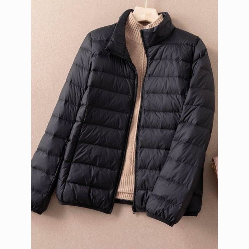 【秋冬新品】M-5XL大碼保暖外套 休閒外套 男裝外套 黑色輕薄羽絨棉服情侶款年新款短款男款立領薄款輕便羽絨棉衣