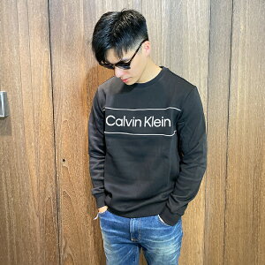 美國百分百【全新真品】Calvin Klein 大學T CK 長袖 長T 上衣 logo 男 黑色 M號 AN98
