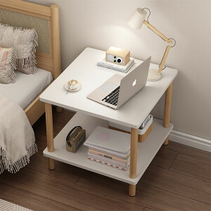 床頭櫃置物架簡約現代床頭桌臥室家用實木腿床邊櫃北歐簡易小方桌