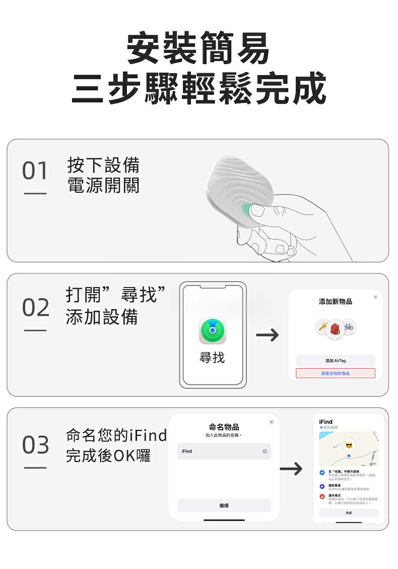 【通過蘋果認證】定位追蹤器 iFind定位器 GPS定位器 免安裝APP 蘋果內建 反追蹤 | 兩相宜嚴選購物 | 樂天市場Rakuten