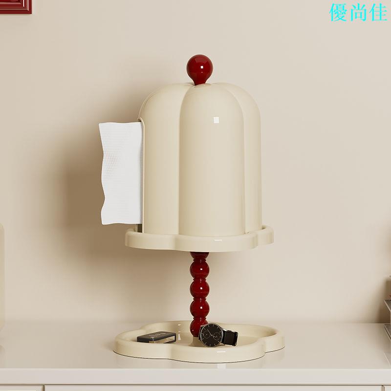 多功能立式紙巾盒奶油家用法式復古客廳輕奢抽紙盒裝飾餐巾紙盒筒