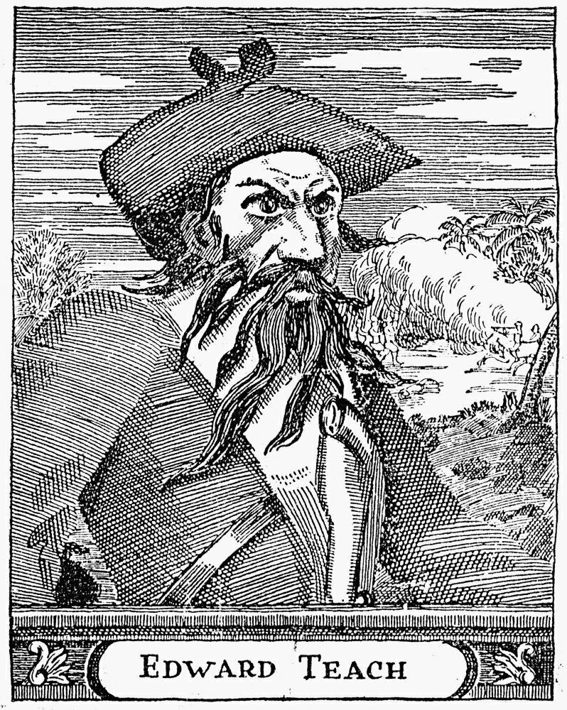 Posterazzi Edward Teach D 1718 Nenglish Pirate Known As Blackbeard Line Engraving English 6955