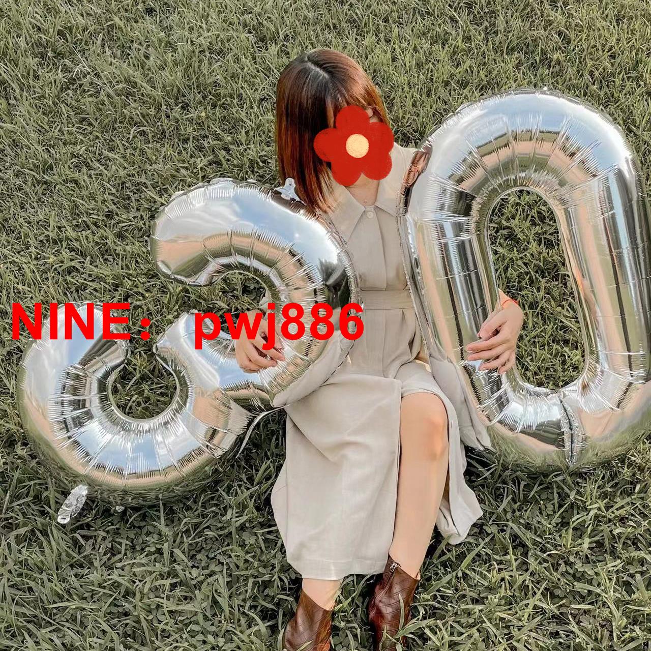 [臺灣公司貨 可開發票]40寸銀色鋁膜大數字生日氣球周歲派對場景佈置兒童用品卡通氣球