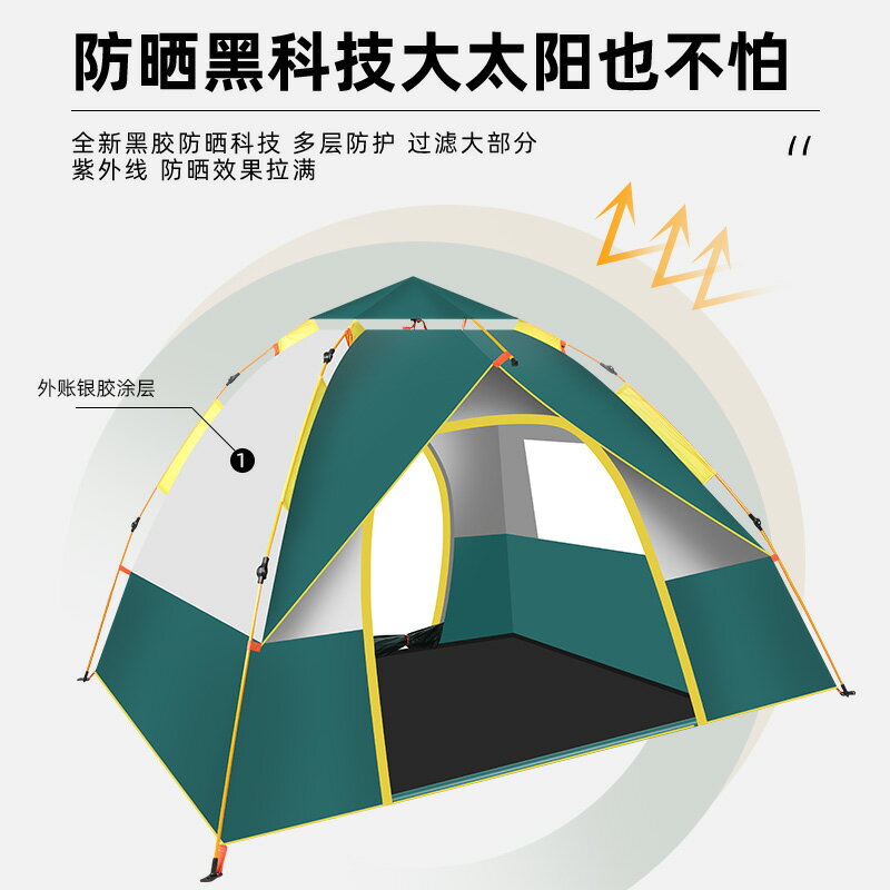帳篷戶外便攜式折疊野外露營用品裝備野餐必備全自動彈開加厚防雨