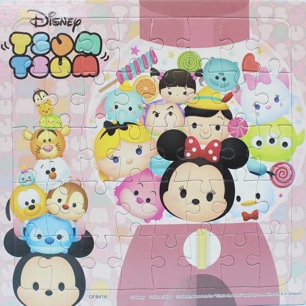 Disney Tsum Tsum 小40片拼圖 QFB41A-C/一個入(促80) 可愛拼圖-京甫 根華正版授權 MIT製