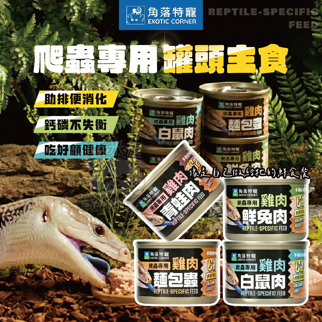 角落水族 爬蟲專用罐頭主食 爬蟲罐頭 藍舌蜥 巨蜥 南美蜥 挑嘴蜥 爬蟲飼料 爬蟲類 守宮 爬蟲【亞米屋Yamiya】