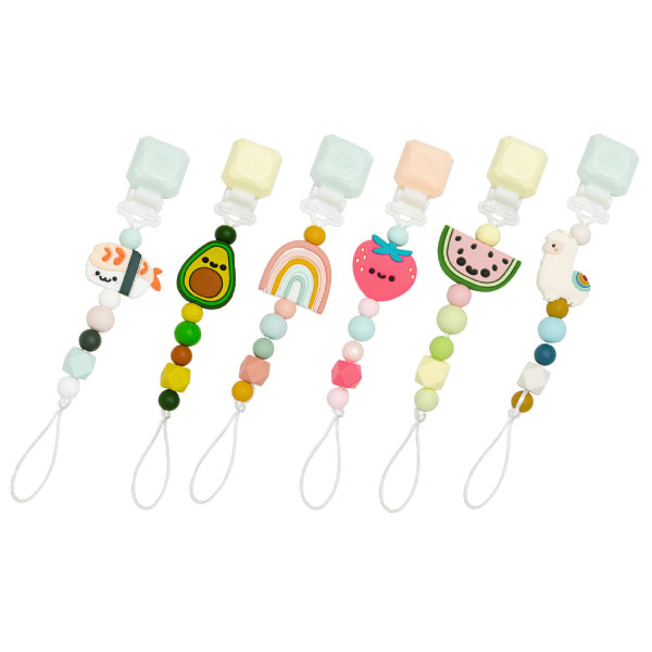 加拿大 Loulou lollipop 甜心版串珠固齒器/奶嘴鍊夾(6款可選)