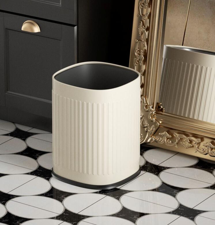 客廳垃圾桶現代簡約家用2022新款廚房辦公室臥室衛生間無蓋