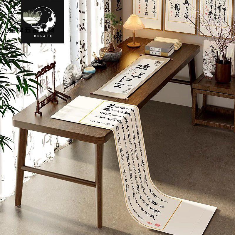 庫房現貨 電腦桌 職員桌 辦公桌 實木桌 實木書桌書法桌家用電腦桌陽臺辦公桌學習寫字桌子工作臺大板桌子 免運開發票syse