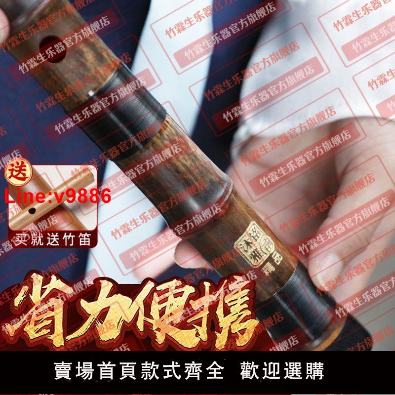 【臺灣公司 超低價】蕭樂器初學入門紫竹短簫專業精製正反手八孔GF調一節六孔洞簫樂器