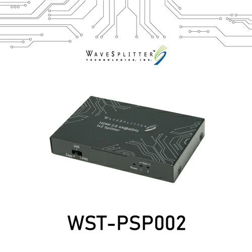 【現折$50 最高回饋3000點】 WaveSplitter威世波 HDMI 2.0 4K@60Hz 一進二出影像分配器