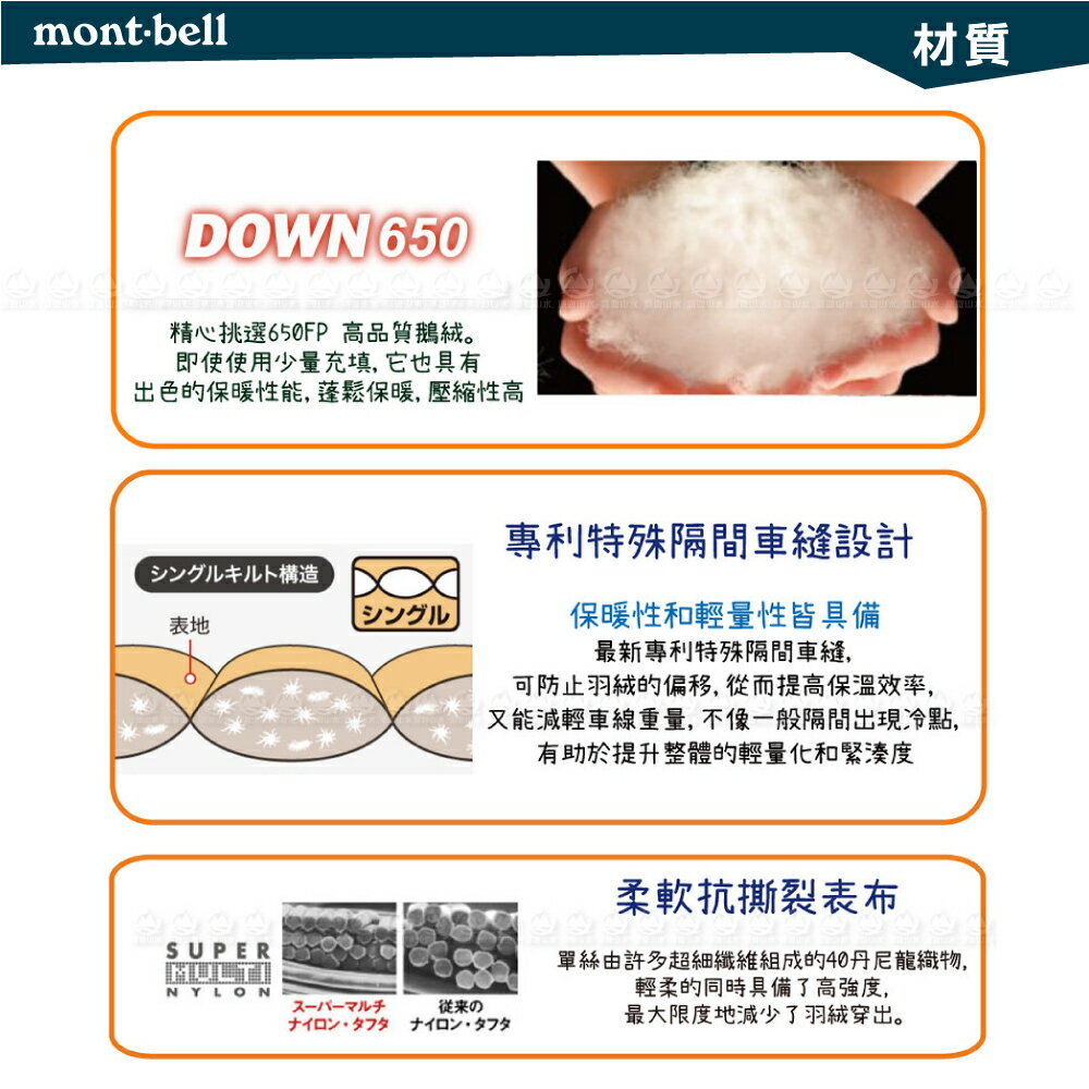 【Mont-Bell 日本 NEIGE DOWN PK童650羽絨外套《黃》】1101647/連帽外套/雪衣/質輕保暖透氣 4