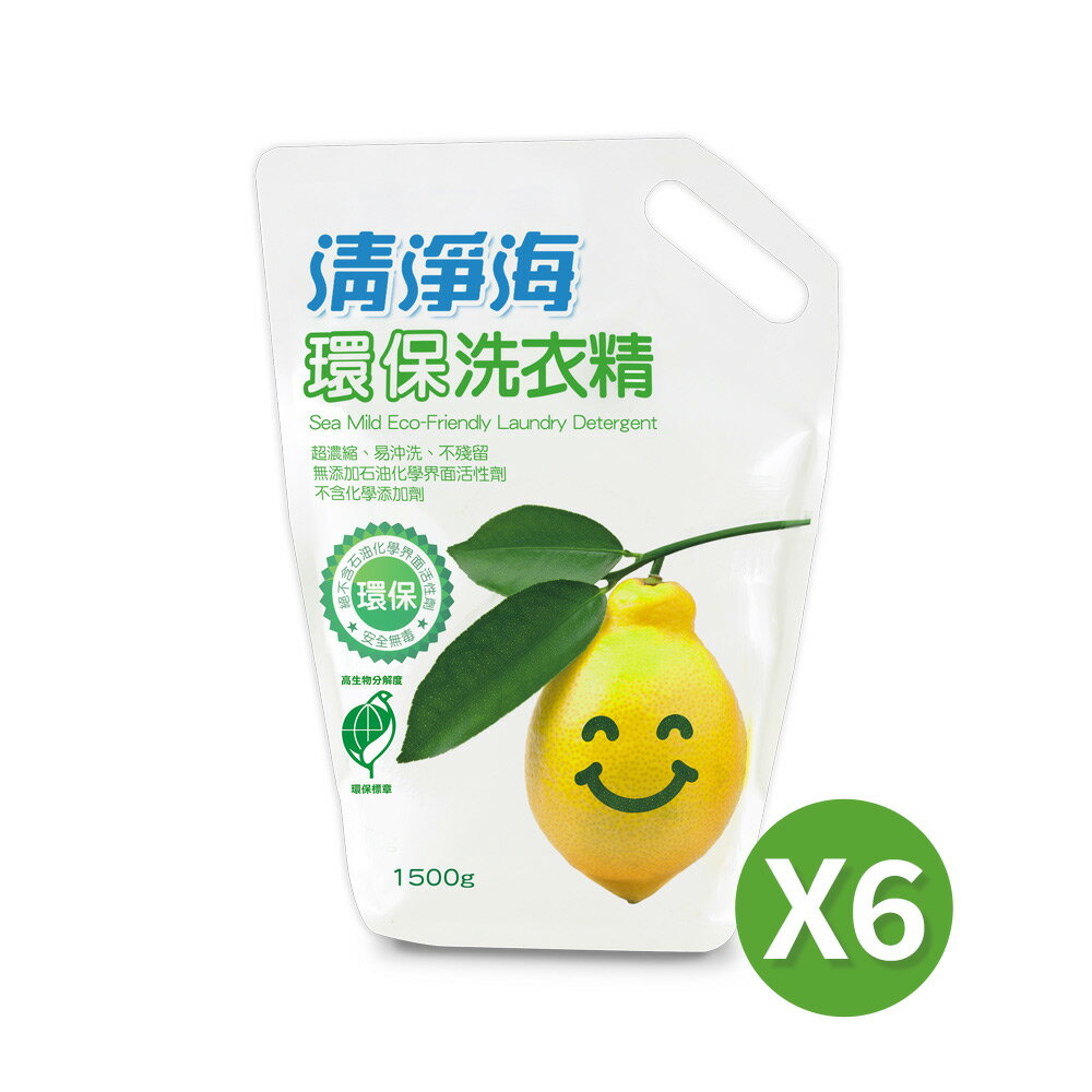 清淨海 環保洗衣精補充包1500gX6包