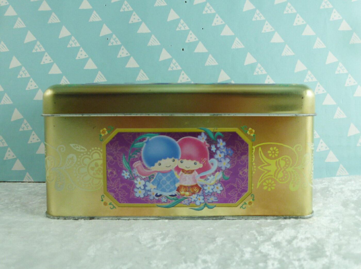 【震撼精品百貨】Little Twin Stars KiKi&LaLa 雙子星小天使 收納盒 鐵製 震撼日式精品百貨