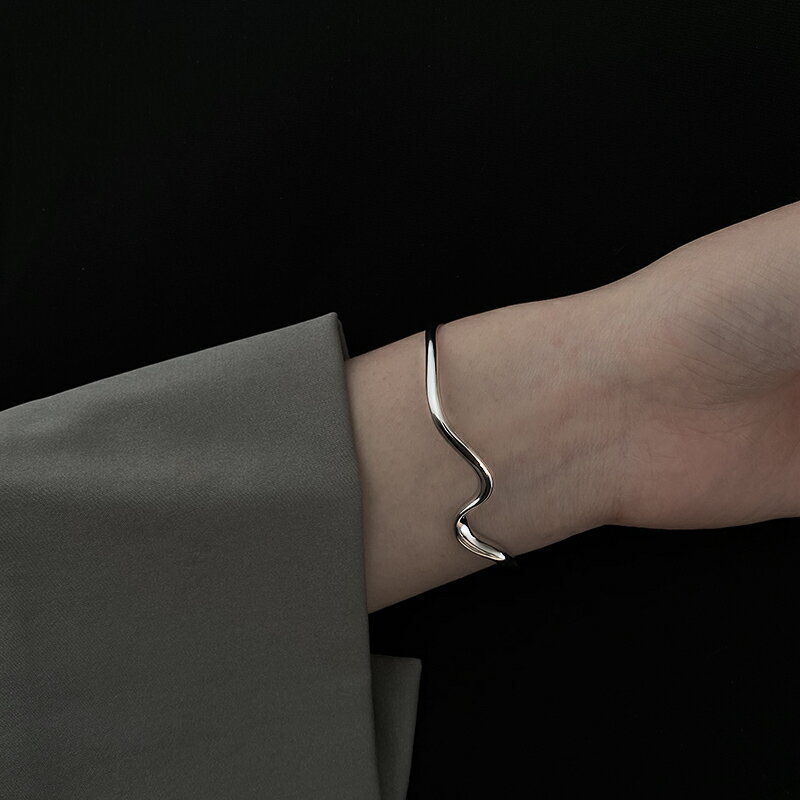 泰銀925純銀莫比烏斯環手鐲女夏ins小眾設計感復古手環禮物送女友 0