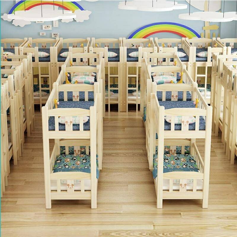 高低床 雙層床 全實木 幼兒園 上下鋪 學生 兒童床 午睡床 宿舍 樟子鬆床 上下床 633JC