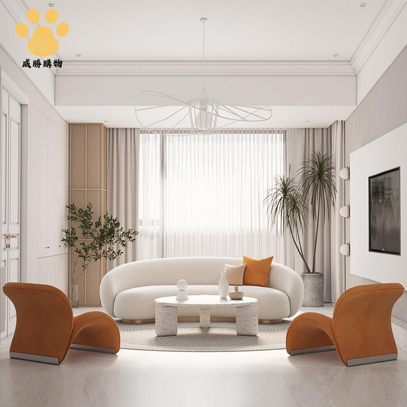 北歐輕奢單人沙發椅小戶型客廳多人沙發組合現代網紅創意單人沙發zm7181ws7181