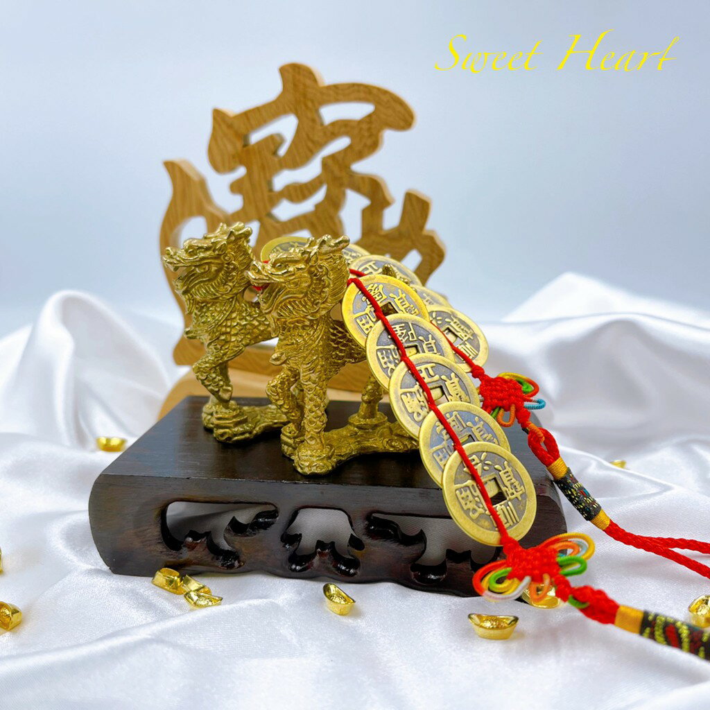 Sweet Heart 田芯開運精選 💯👍擋煞 門對門 樑煞❤️銅麒麟 踩八卦 一對 小 含加持開光 1