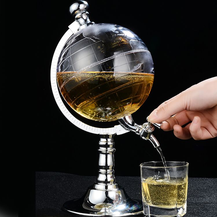 含運 醒酒器 地球儀倒酒器分酒器啤酒機酒塔酒炮家用酒桶飲水機酒吧KTV用品