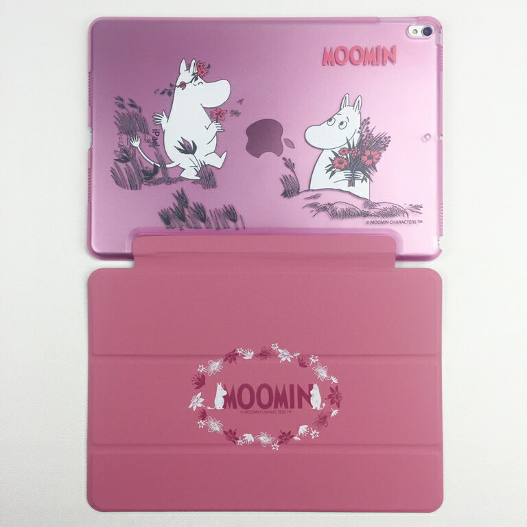 Moomin 嚕嚕米正版授權【 獻上我的愛(粉) 】《 iPad Mini/Air/Pro 》水晶殼＋Smart Cover（磁桿）