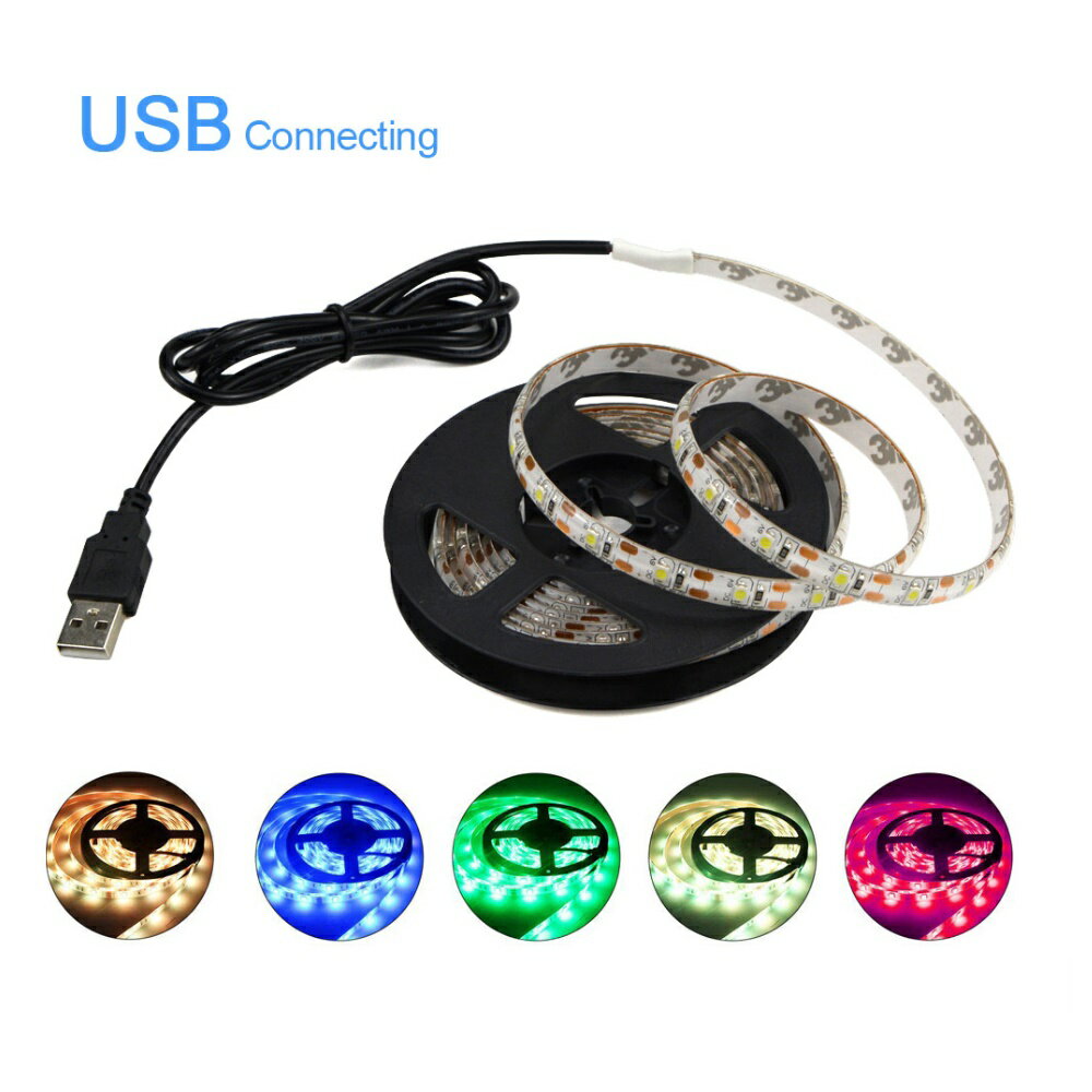 美麗大街 【112121522】露營戶外USB燈帶 TV電視背景燈 USB燈條 跑馬燈條(3鍵迷你控制) 4