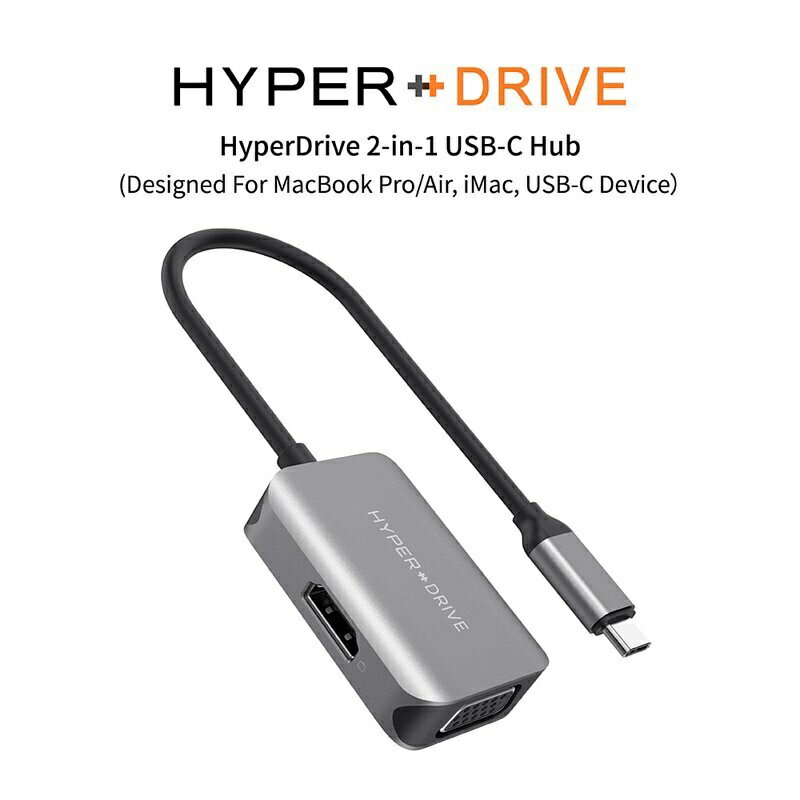 強強滾p-HyperDrive 2-in-1 USB-C Hub-太空灰