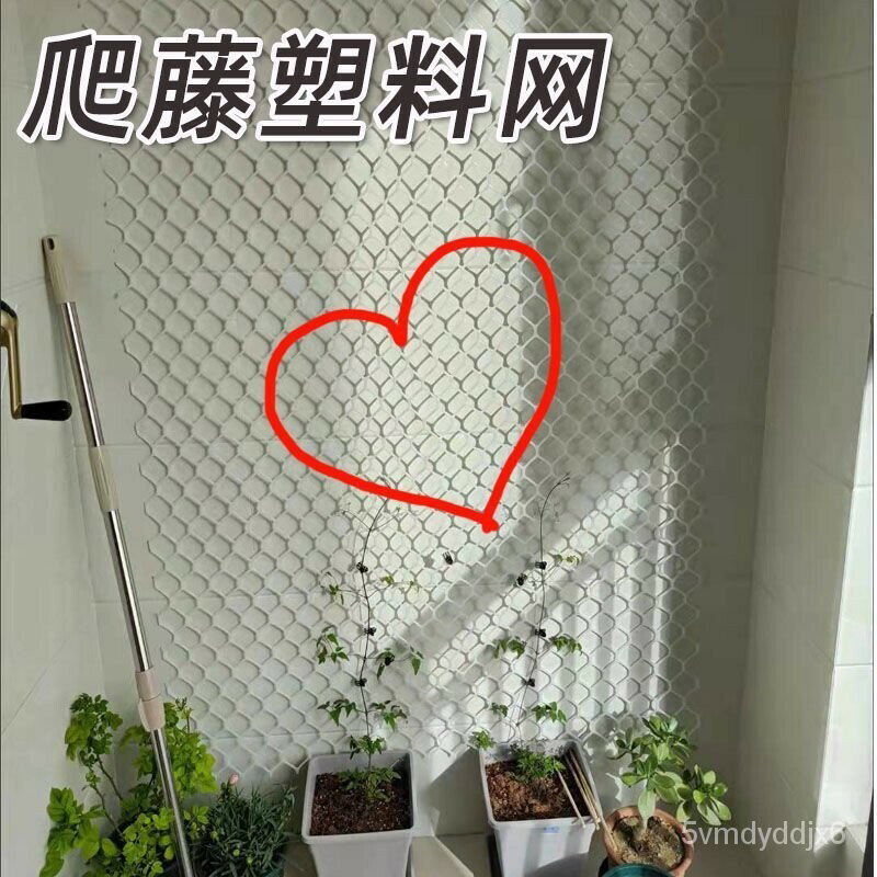 傢用厚大孔塑膠網DIY爬藤網格網片花墻包水管綠植爬藤塑膠網 0OKH