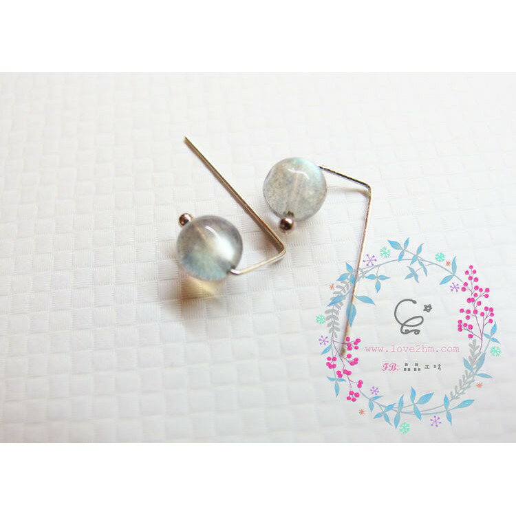 自由的國度 幸運7 系列二/月光石等各類晶石/水晶耳環/925純銀/ [晶晶工坊-love2hm] 3