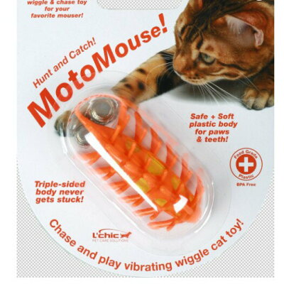 L’chic 貓震動毛毛鼠玩具**逗貓玩具 橘 綠 藍** 電池 毛毛蟲 異形 自動 舒壓 狩獵 放鬆心情**