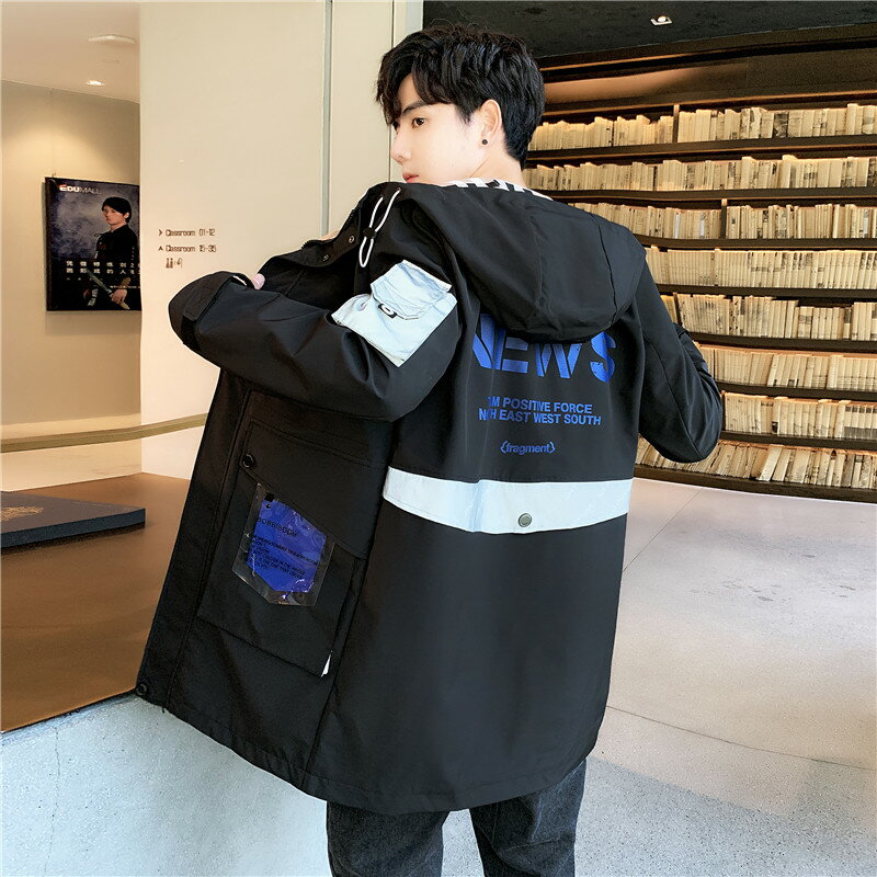 斷碼清倉秋季男士夾克韓版潮流寬松男士上衣工裝外套反季尾貨