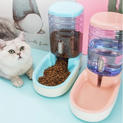 自動寵物餵食器飲水器 狗碗貓餵水餵食碗 貓碗組合儲糧桶