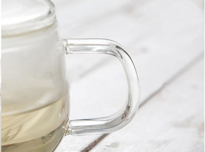 300ml玻璃杯圓趣杯手工耐熱透明水杯創意茶杯三件杯帶過濾辦公杯 1