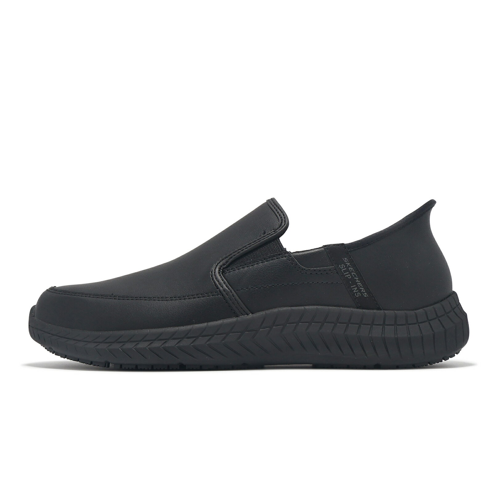 Skechers 休閒鞋 Russom Slip-Ins 男鞋 黑 抗濕滑大底 耐油 抗電 工作鞋 懶人鞋