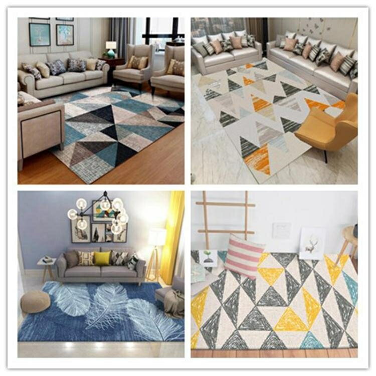 北歐ins地毯客廳地毯臥室/現代簡約沙發茶幾墊網紅同款床邊毯定制