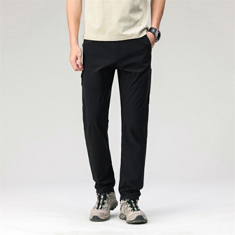 現貨+預購 休閒褲直筒長褲-彈力涼爽透氣修身男褲子3色74kn82【獨家進口】【米蘭精品】