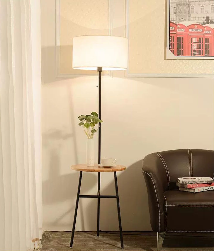 Leisure 沙發落地燈 木質立燈 落地燈 E27 110-220V 1