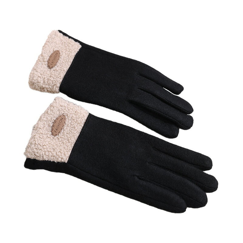現貨+預購 羊毛手套觸控手套-保暖加絨毛球純色女配件4色74jw31【獨家進口】【米蘭精品】 1