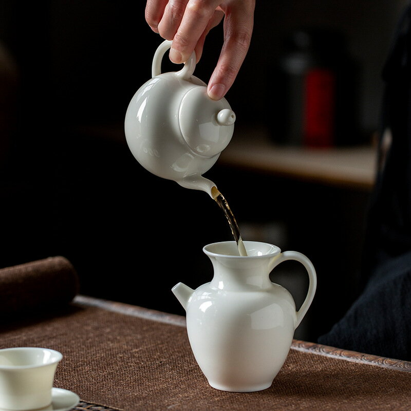 復古杏白梨壺日式手工茶壺泡茶壺陶瓷小茶壺家用小號泡茶過濾 全館免運