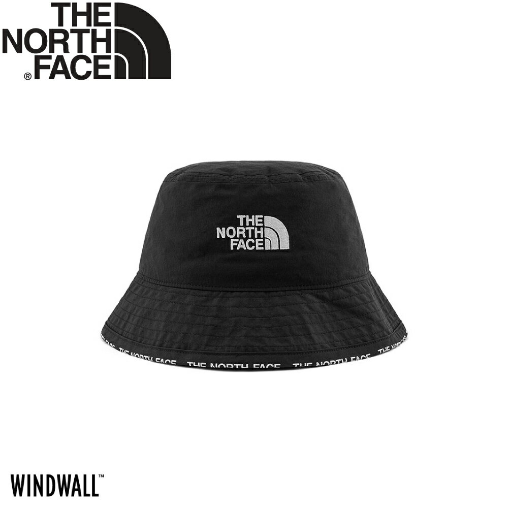 【The North Face 防風透氣可打包漁夫帽《黑》】3VVK/防曬帽/遮陽帽/休閒帽/圓盤帽/登山露營