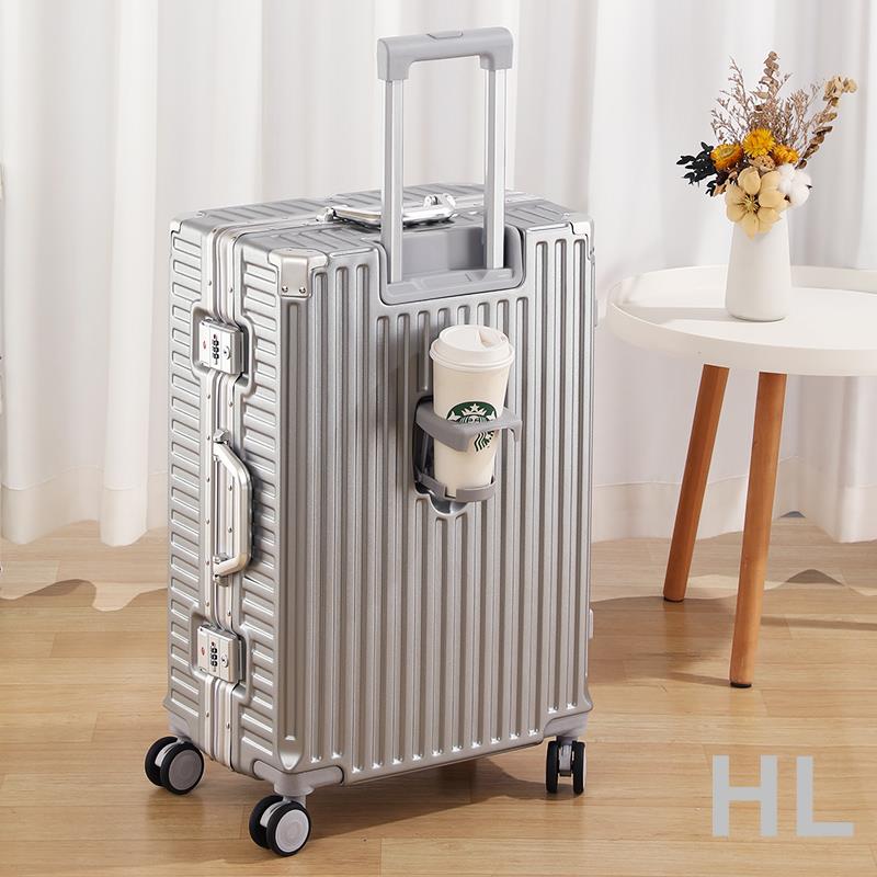 HL 旅行箱行李箱鋁框拉桿箱萬向輪24女男學生登機密碼耐用皮箱子28寸