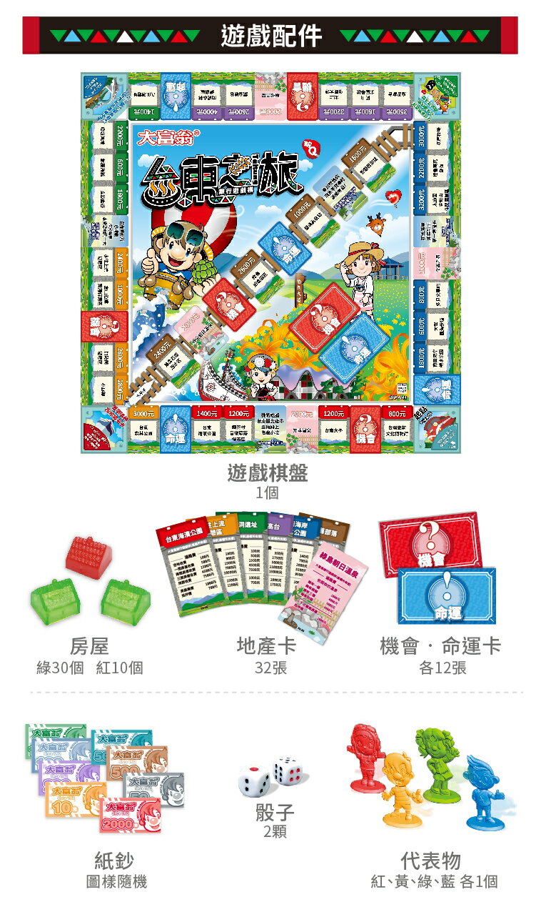 大富翁A811 (粉Q) 台東之旅(桌遊銀行遊戲)【APP滿額下單10%點數(單一帳號最高5000點)】1/31止| 聯盟文具直營店|  樂天市場Rakuten