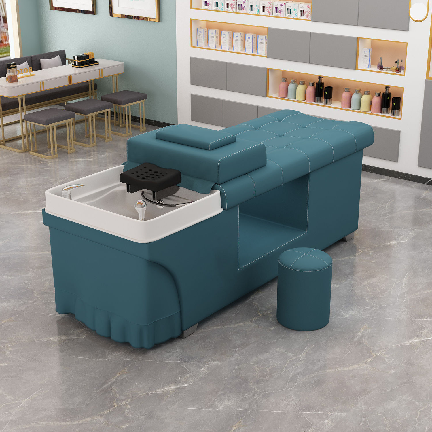 【最低價】【公司貨】【首單直降】理發店泰式洗頭床發廊專用美容美發水循環熏蒸頭療床 4