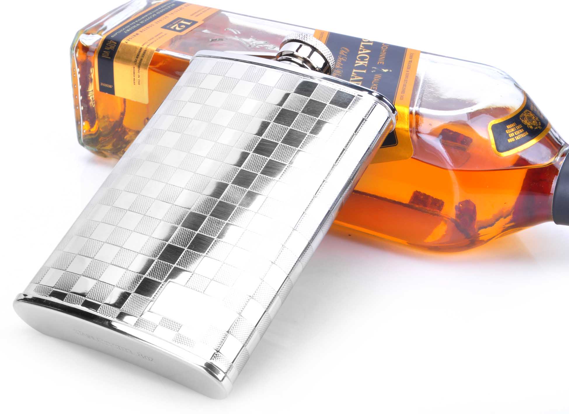 創意格子304不銹鋼酒壺隨身酒壺便攜時尚戶外酒具其它酒具送漏斗 3